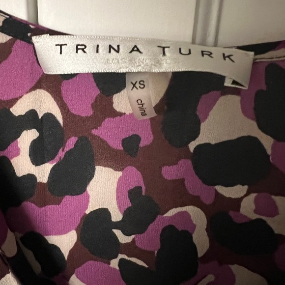 Trina Turk floral long sleeve blouse size XS - Picture 2 of 6